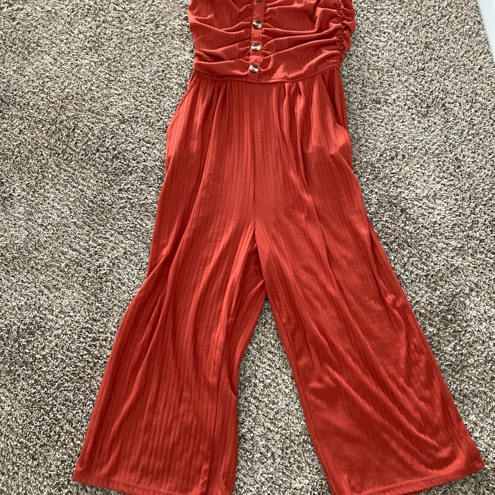 Rue21 burnt orange jumpsuit